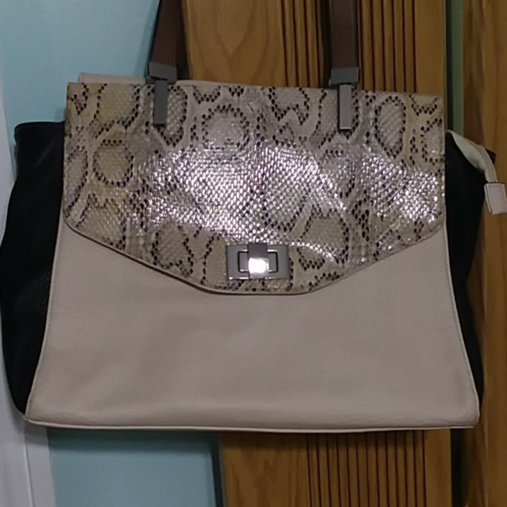 Cream + Tan Handbag